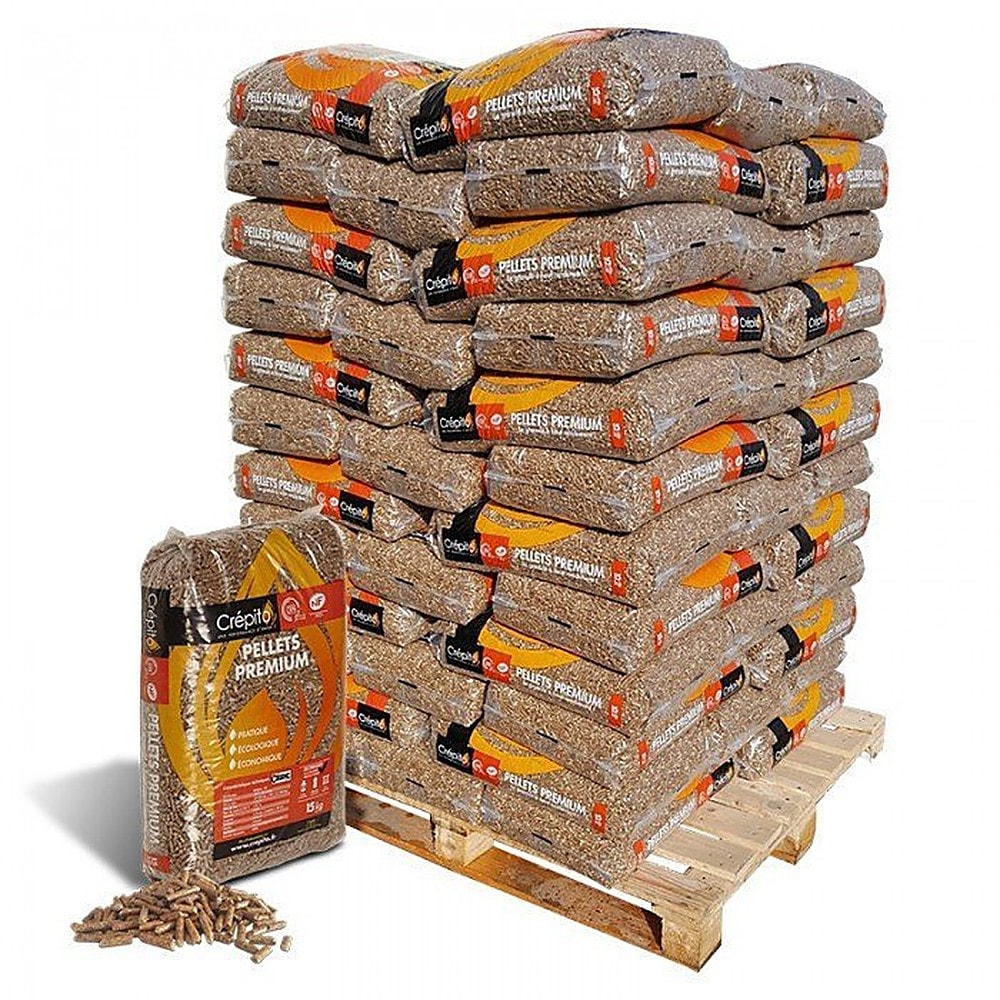 Granulés de bois Crépito — Palette 72 sacs de 15 kg